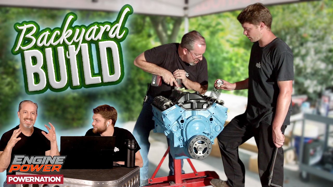 Secrets of our Backyard Engine Build! Chevy 350 TBI Built In Our Parking Lot