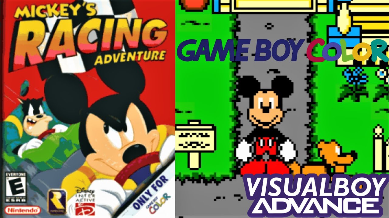 Mickey's Racing Adventure (1999) Nintendo GameBoy Color Gameplay in HD (VisualBoy Advance)