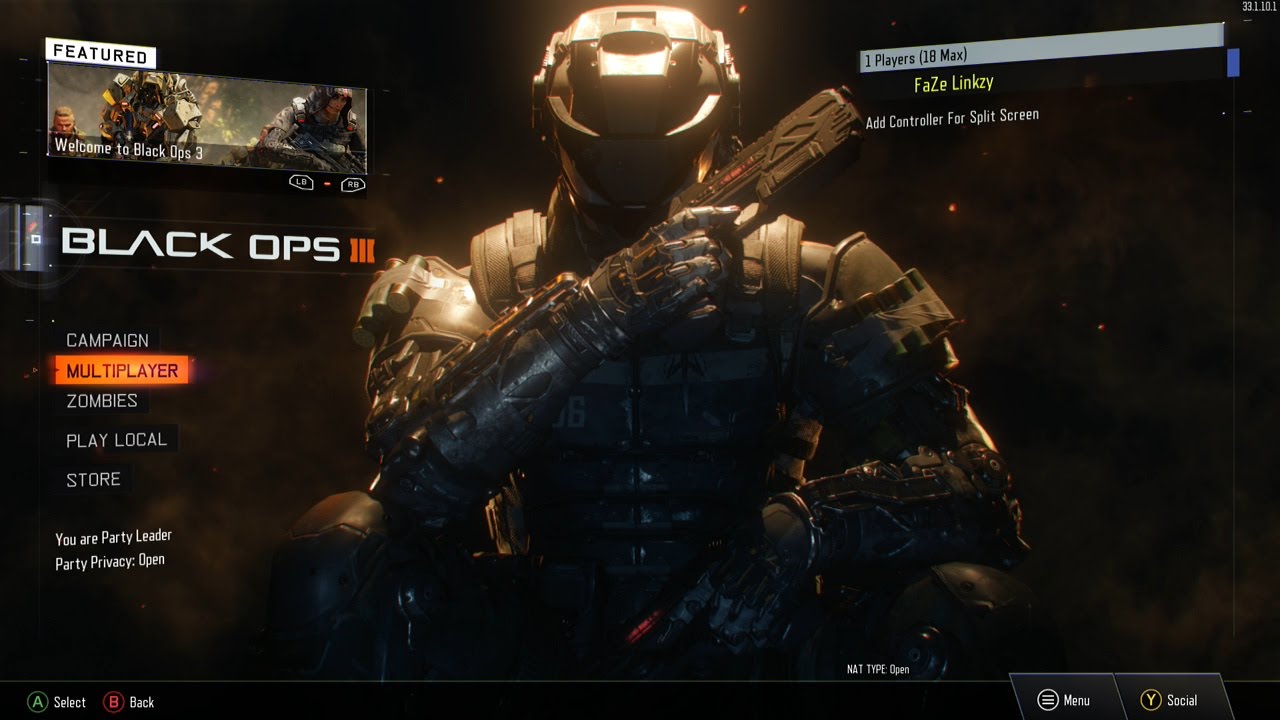 PLAYING BLACK OPS 3!!!