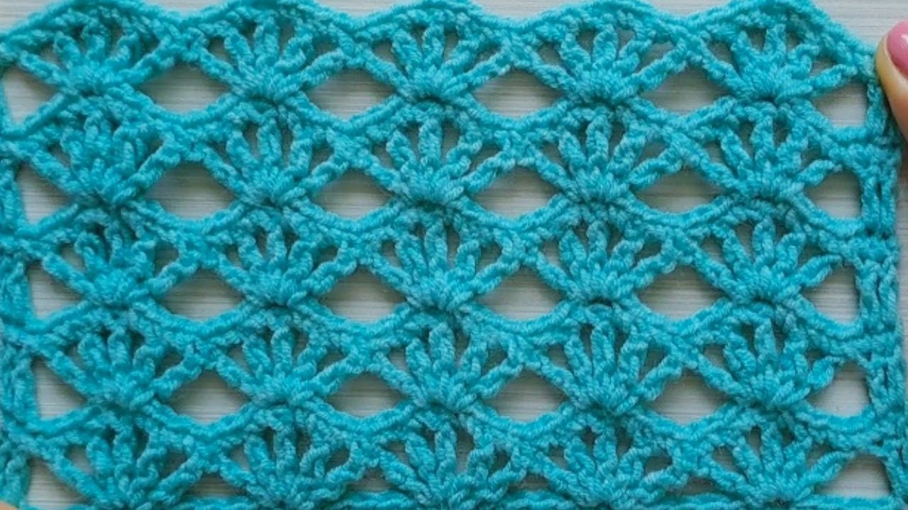 Patrón a crochet súper fácil y rápido de tejer, para principiantes/Linda puntada a ganchillo/Croché