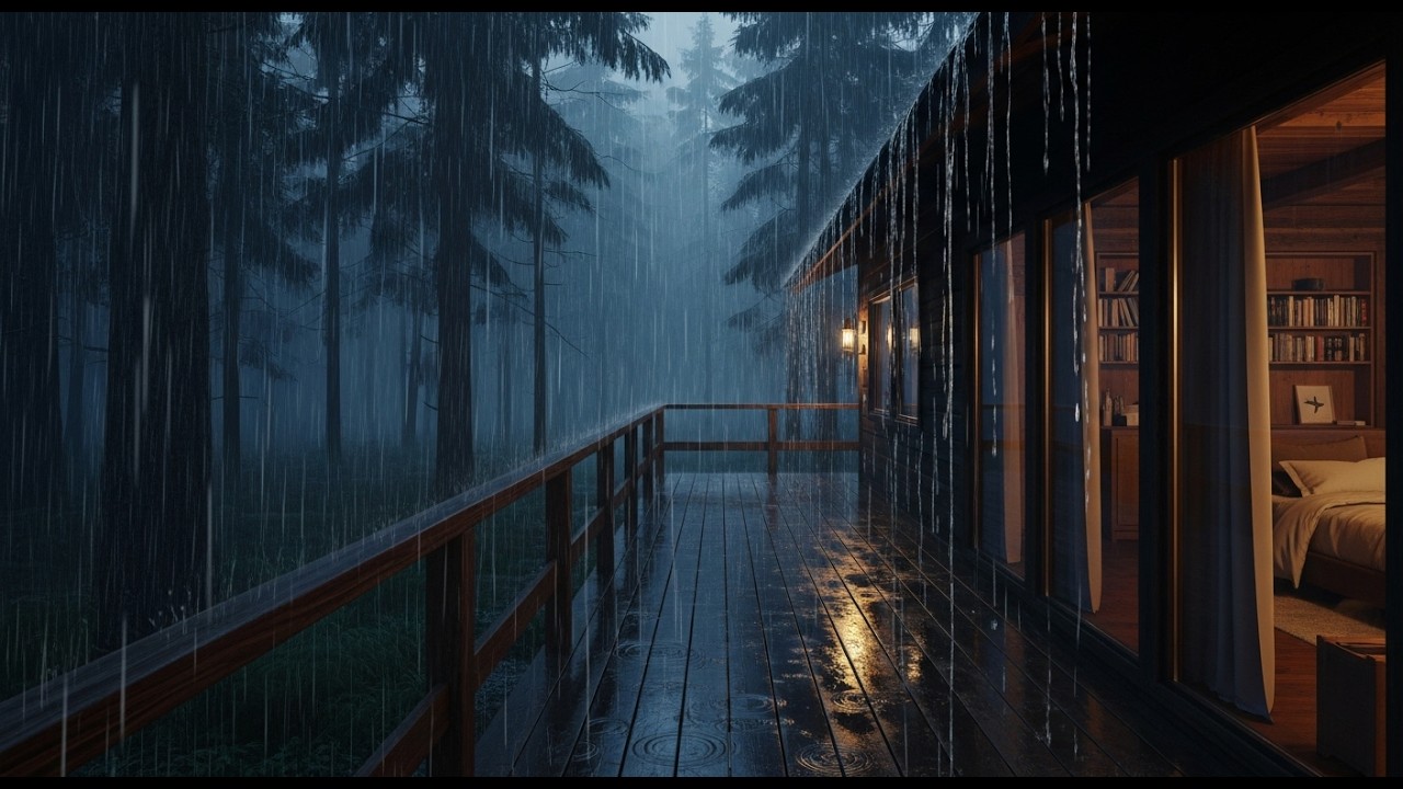 No Music Only Sound of Rain Fall Asleep With The Soothing Sounds Of Rain And Thunder