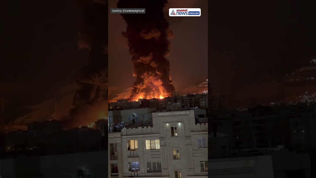 Tehran Oil Depot Ablaze, Massive Flames Light Up Sky