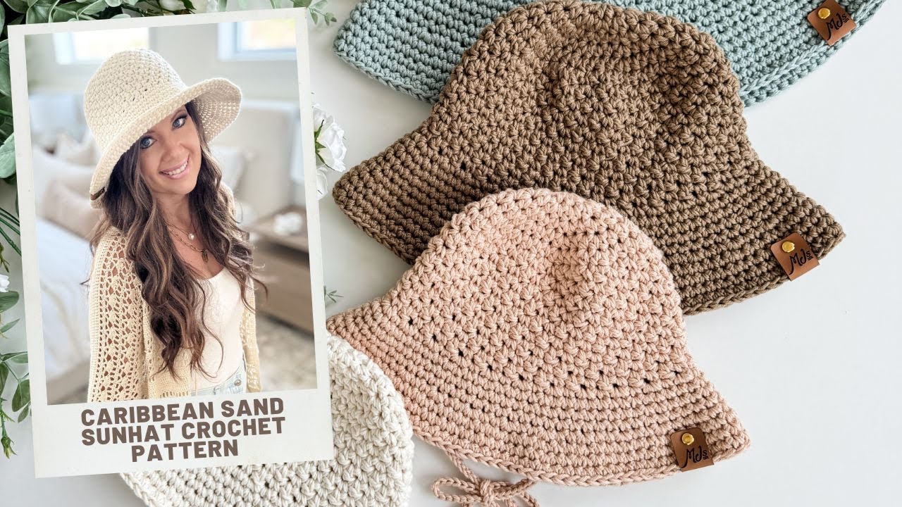 Easy Crochet Sunhat | Step-by-Step Tutorial (Adult Size + Baby Ties!)