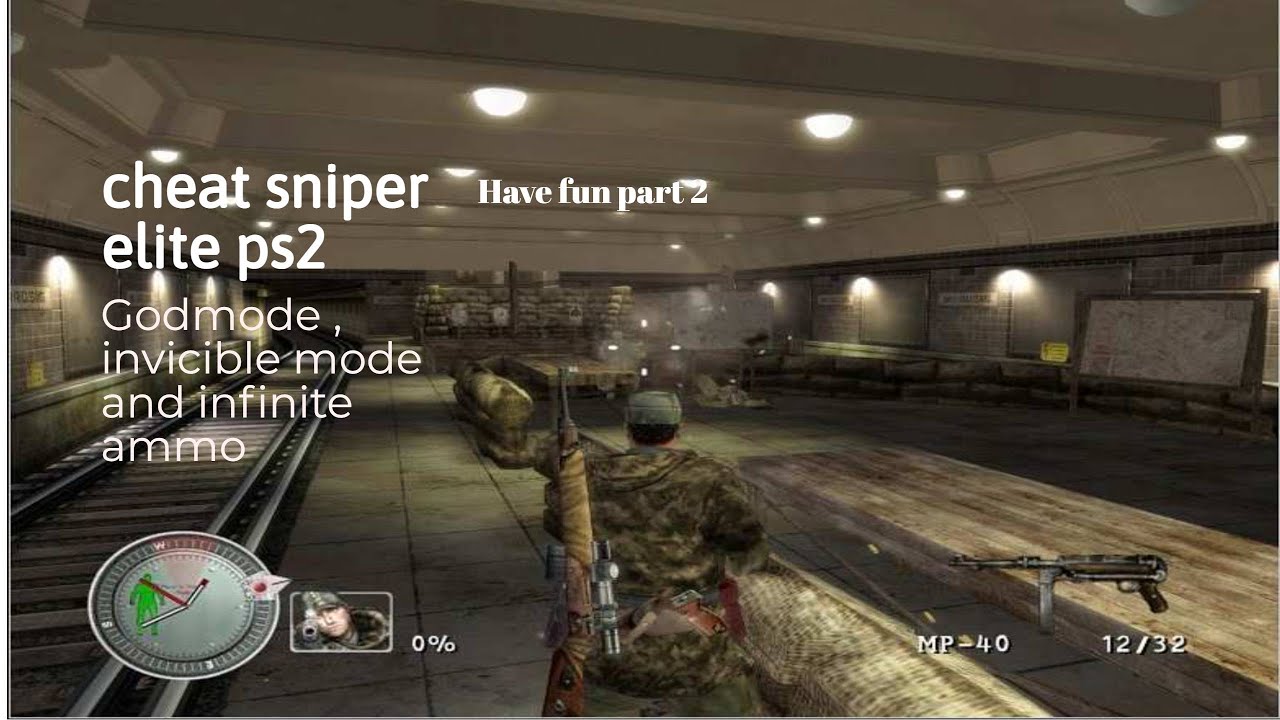 Pakai cheat lagi buat hilangin stress aja - Sniper elite ps2 #havefun 2