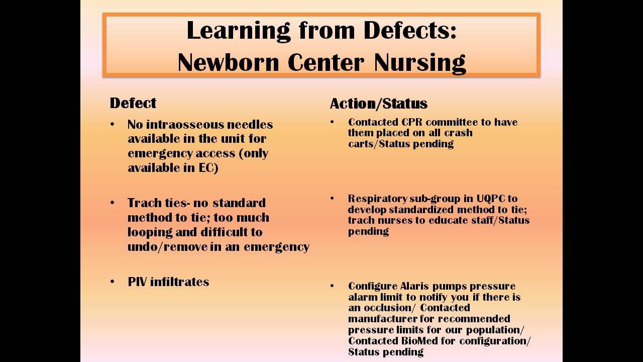 Emily Weber - Learning from Defects: Newborn Center Nursing