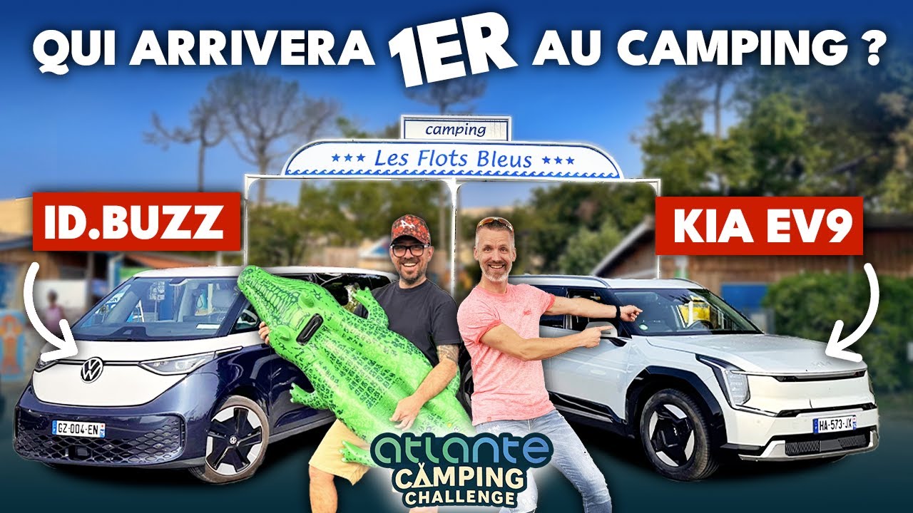 VW id.Buzz ou Kia EV9 ? 650km pour arriver 1er au CAMPING ! (épisode 2)