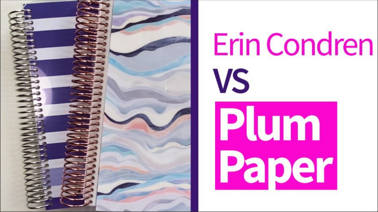 Plum Paper Vs Erin Condren - Side By Side Comparison & Review + PAPER QUALITY