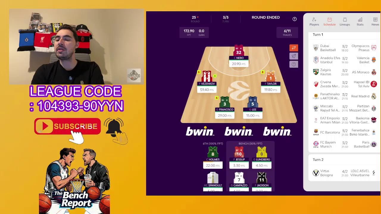 EUROLEAGUE FANTASY  ROUND 25 Post Game