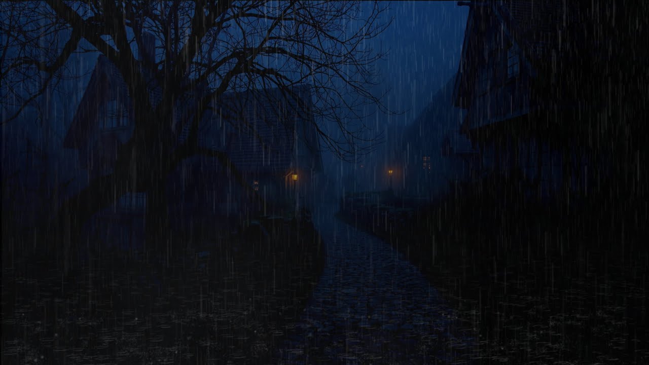 Gentle Midnight Rain in a Quiet Old Town | Cozy Sleep Ambience
