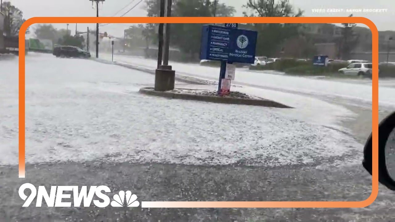 Hail storm hits Boulder leaving flooded streets