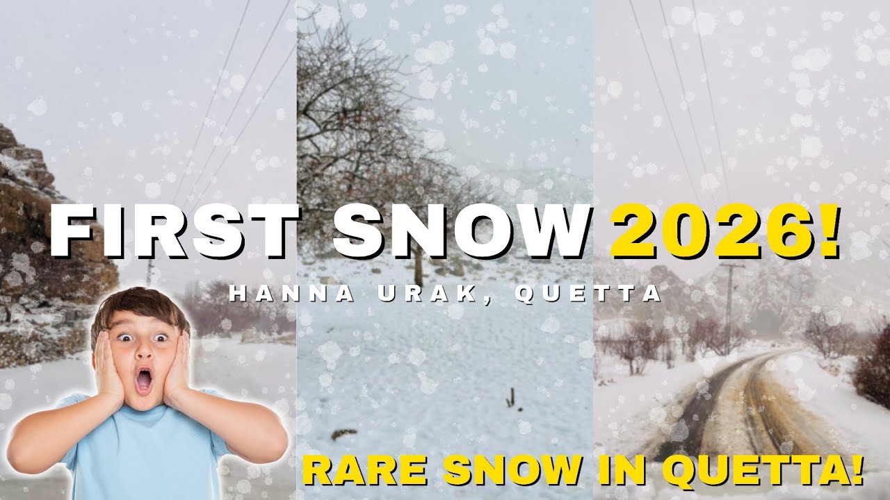 First Snowfall of 2026 in Hanna Urak, Quetta | Winter Wonderland Drive ❄️
