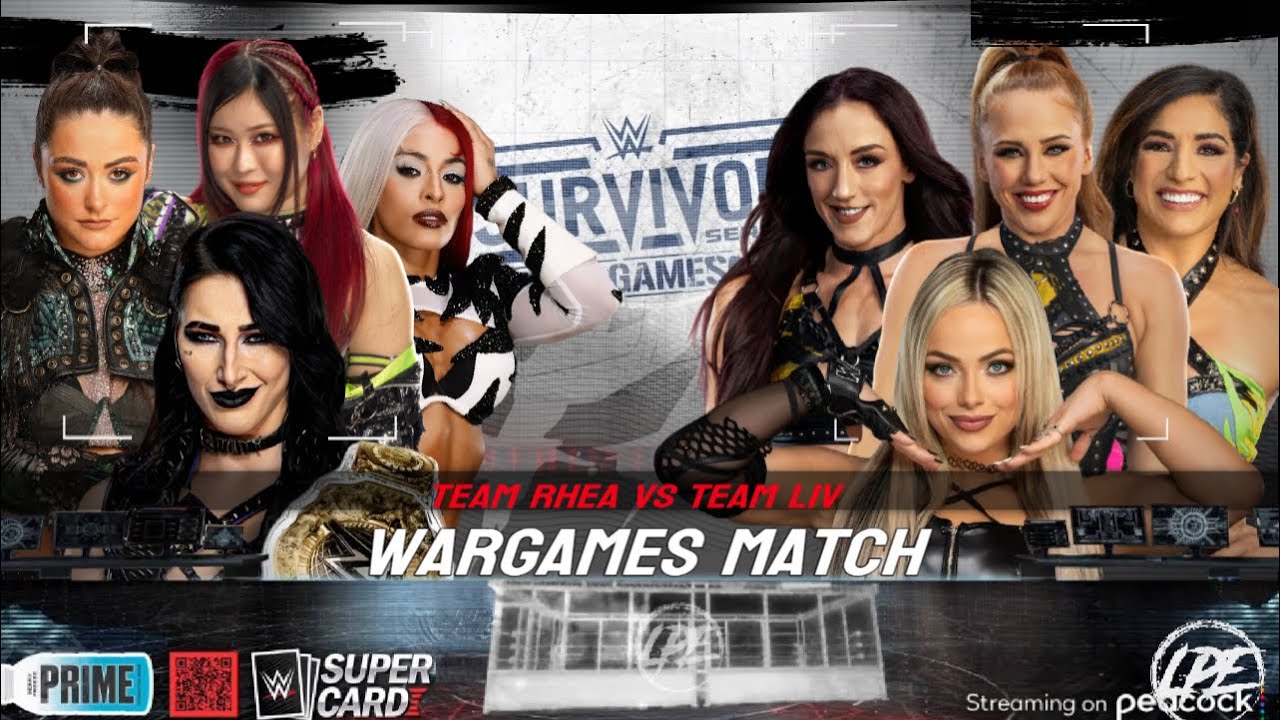 WWE 2K24 - TEAM RHEA RIPLEY VS TEAM LIV MORGAN (8 WOMENS WARGAMES MATCH) | Survivor Series WarGames