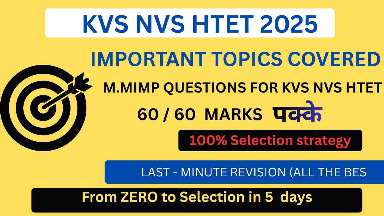 TGT +PGT MOST IMPORTANT TOPICS COVER for KVS NVS 2026 exam I  I all impoRtant questions covered