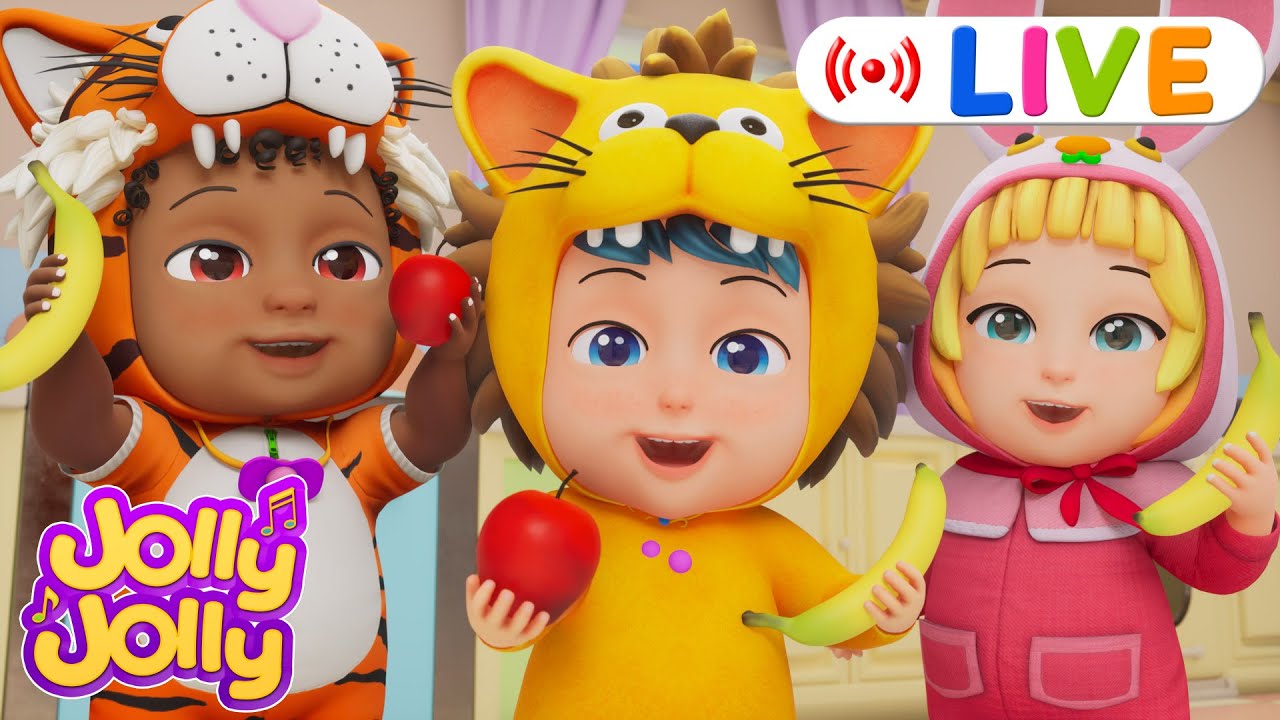 LIVE🔴Alphabets for Kids | Apples and Bananas, Bingo + More | Jolly Jolly - Playtime | Best Kid Song!