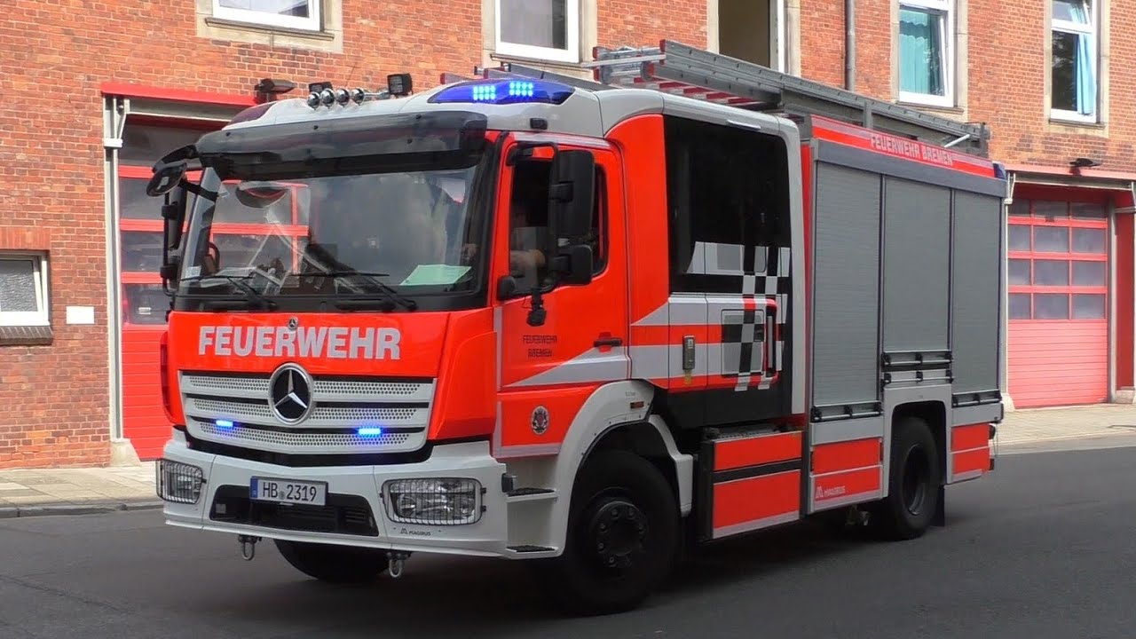 [Neue HLF Generation] HLF 20 Feuerwehr Bremen - FuRW 1 bei Wachausfahrt