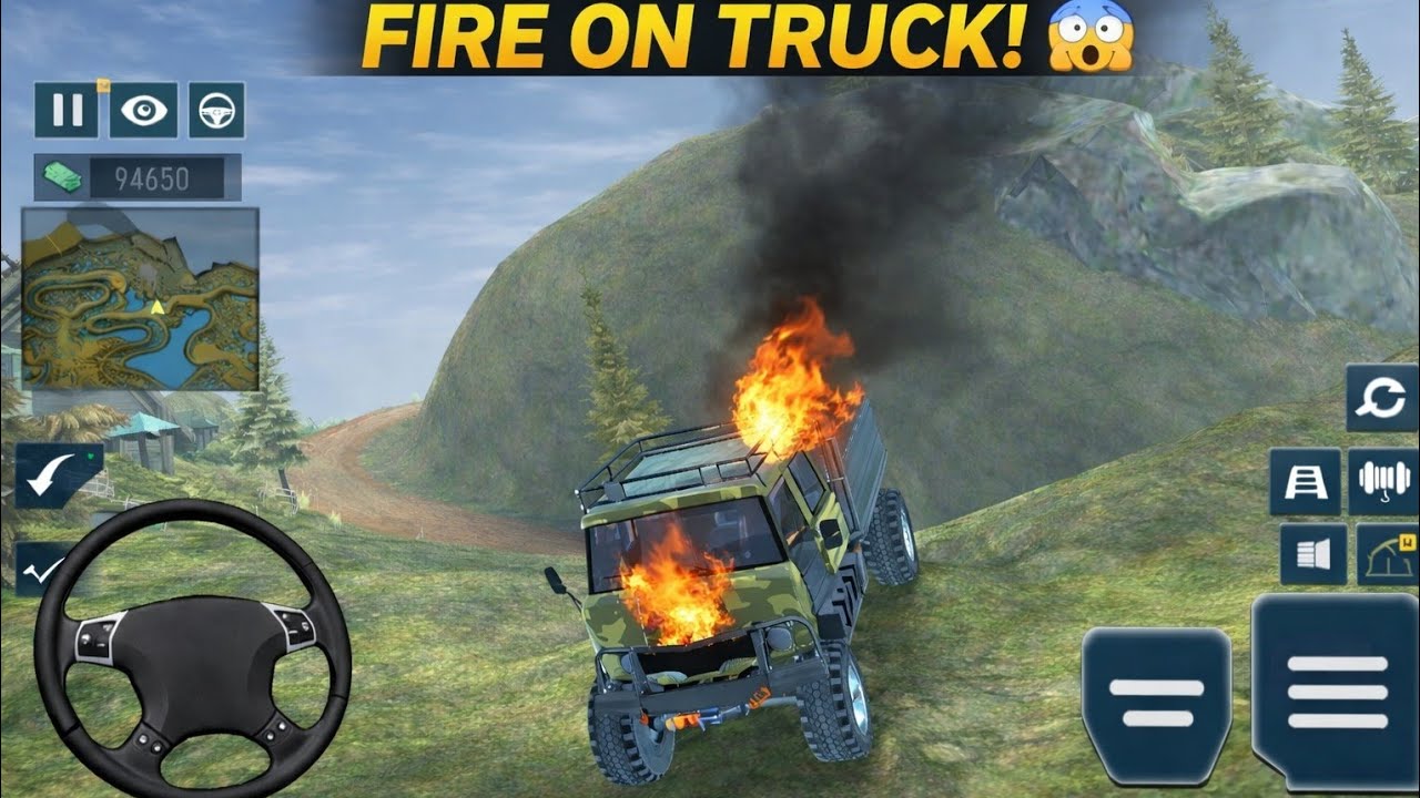 OPEN WORLD Truck on FIRE! 😱 Extreme Offroad Disaster! 🔥🚛