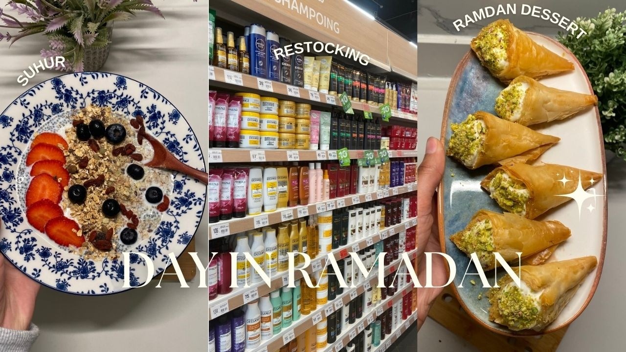 Mini Vlog : Ramadan day in my life I  Laser session I dessert I restocking my empties نهاري في رمضان