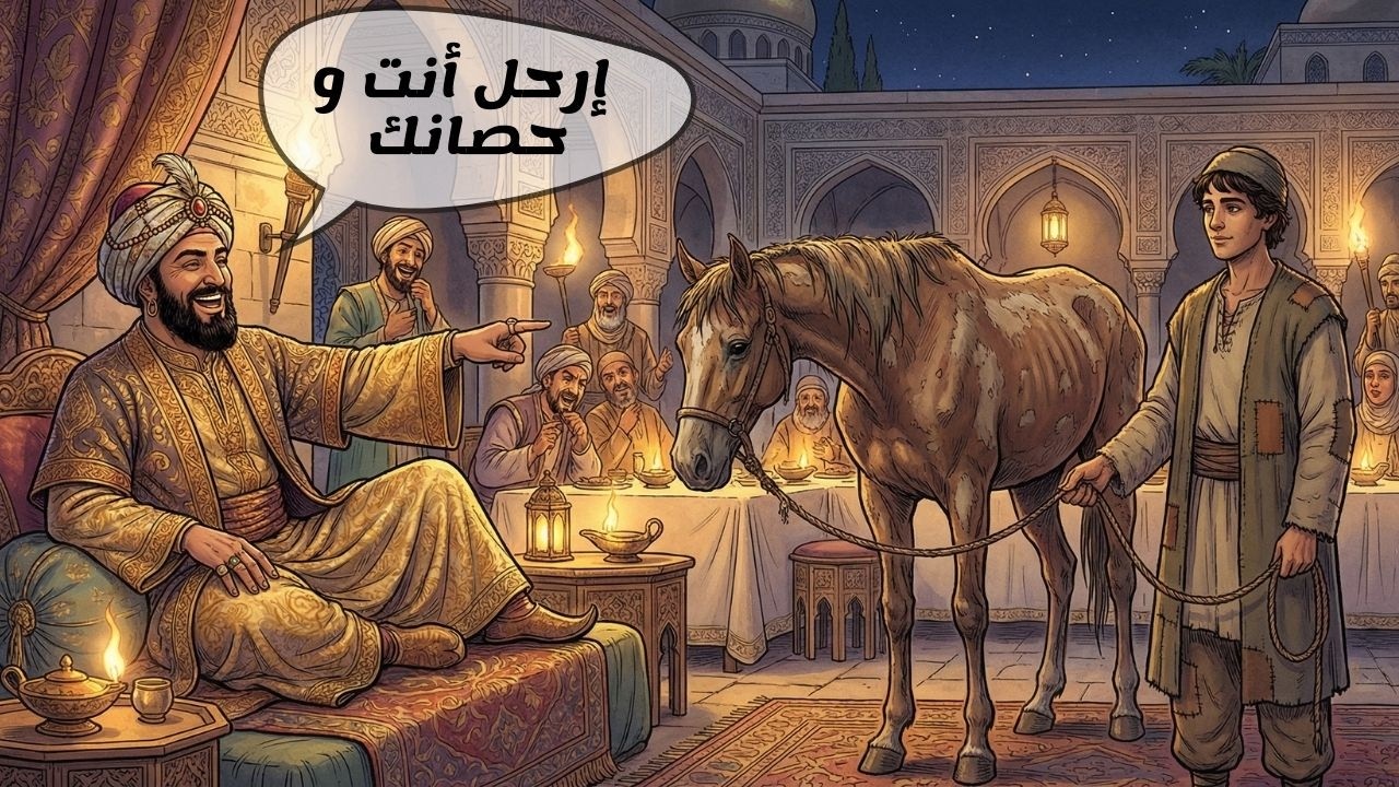 سخر منه وأعطاه حصاناً مريضاً لكنه دفع الثمن غالياً ،  ما حدث بعدها صدم الجميع!