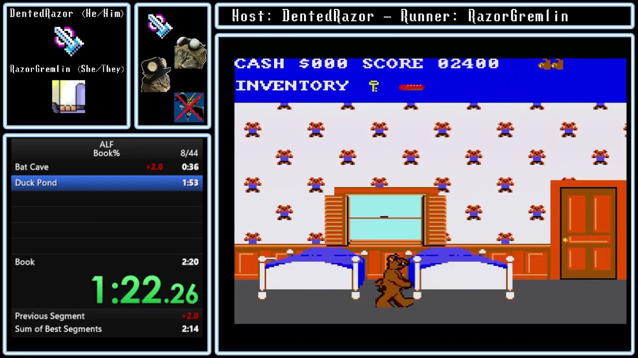 ALF (SMS) - Book% - Ran by RazorGremlin - PB - 2:17.383