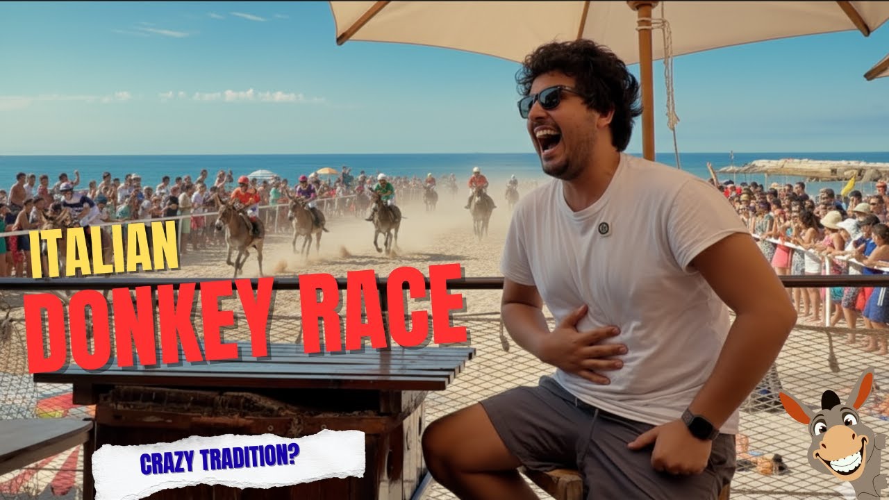 A Donkey Race?! The Funniest Street Poster I Found in Italy