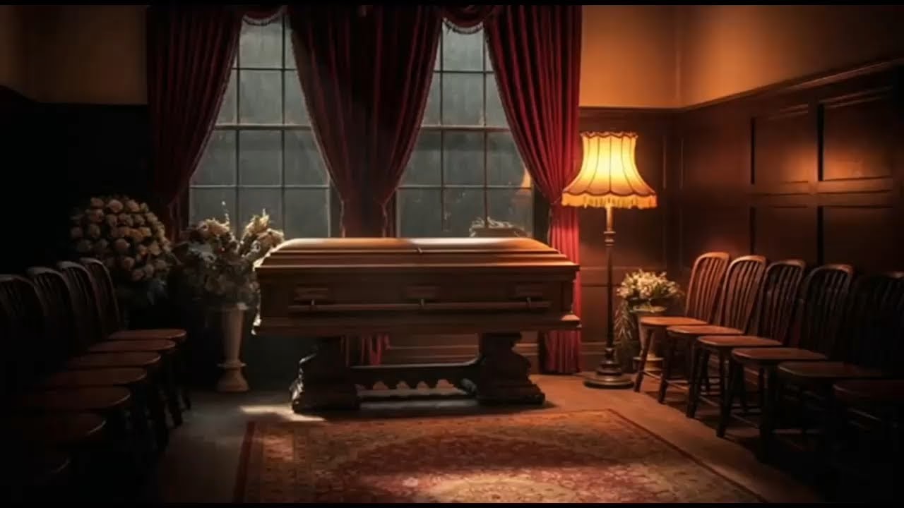 Quiet Funeral Parlor Ambience | Wayfaring Stranger (Hymn) | ASMR for Rest & Reflection