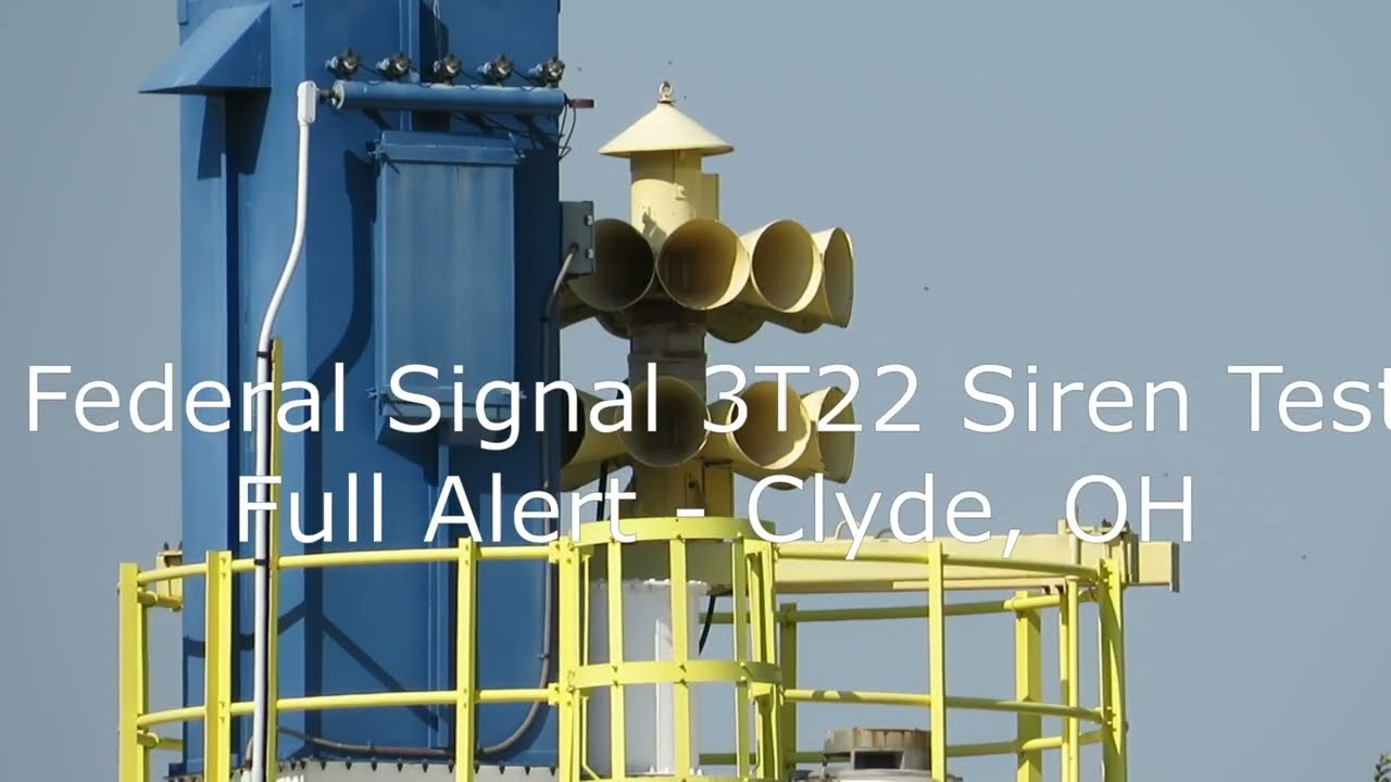 Federal Signal 3T22 Siren Test - Full Alert - Clyde, OH
