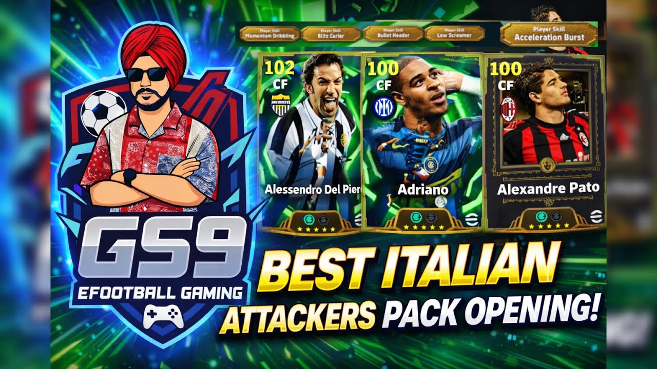 Italian League Attackers🔥Pack Opening😍Del piero😱Adriano☠️Alexandre Pato😍 #efootball #packopening 