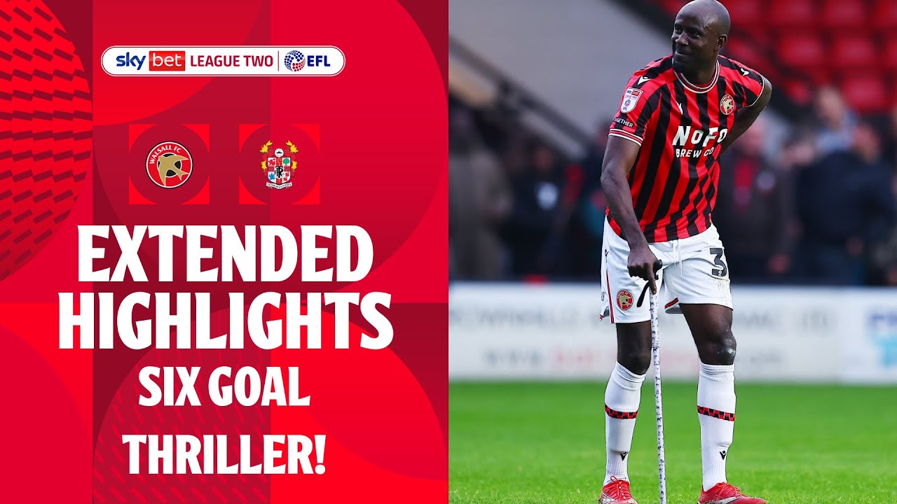 🧑&zwj;🦯&zwj;➡️ SIX GOAL THRILLER! | Walsall v Tranmere Rovers extended highlights