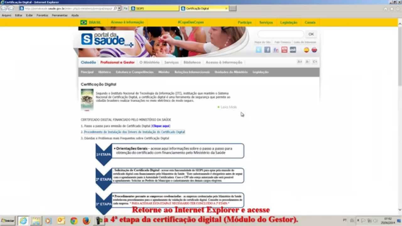 SIOPS - Certifica&ccedil;&atilde;o digital