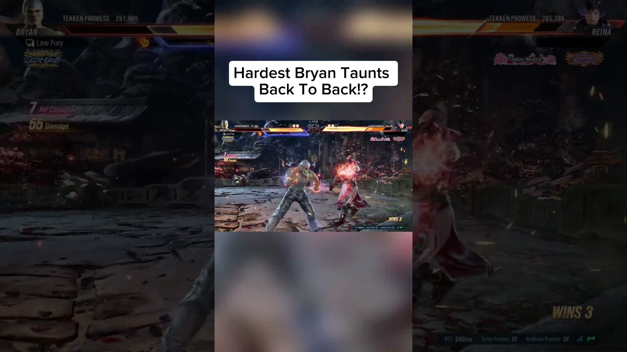 Hardest Bryan taunts back to back!? #tekken8 #t8 #tekken #bryan #bryanfury #tju #fgc #taunt #pc
