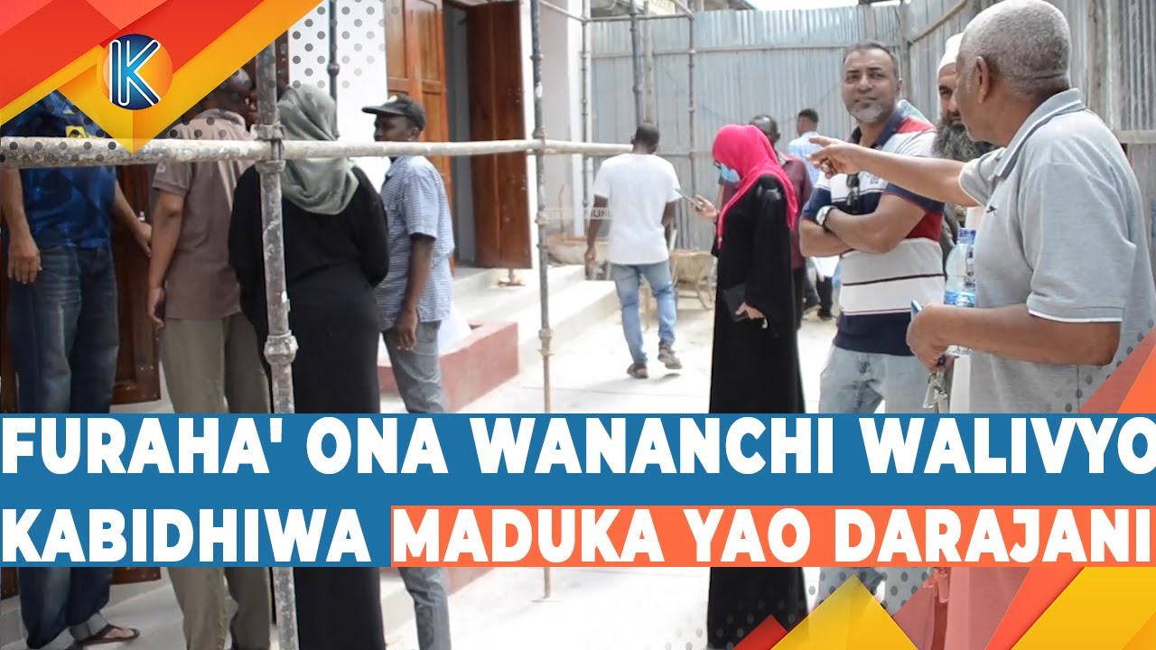 FURAHA' ONA WANANCHI WALIVYO KABIDHIWA MADUKA YAO DARAJANI Z'BAR / KESHO RASMI KUTUMIKA