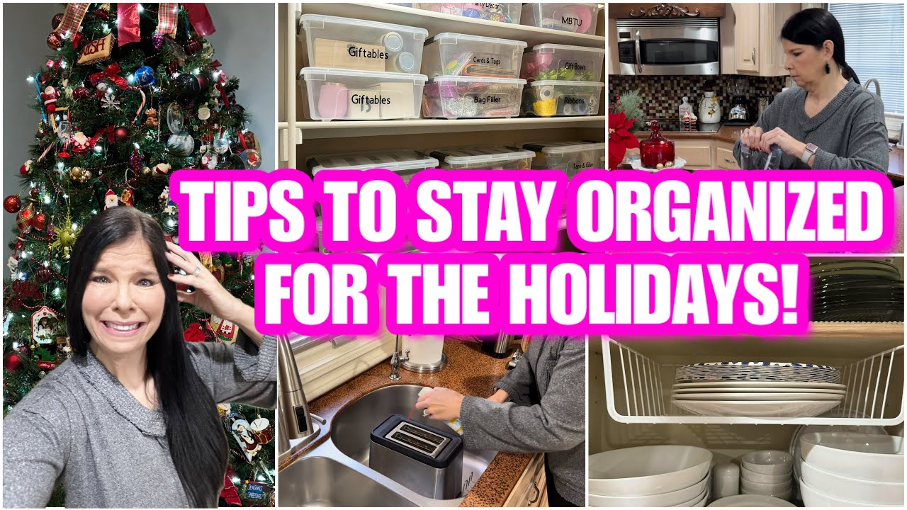 REDUCE STRESS & STAY ORGANIZED DURING THE HOLIDAYS! 😬#homeorganization #organizing #organizationtips