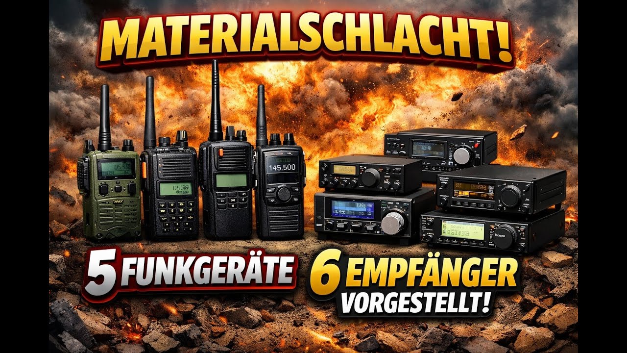 Materialschlacht  5 Funkgeräte und 6 Empfänger vorgestellt 