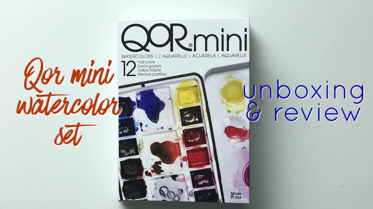 Qor Mini Watercolor Set - Unboxing & Test Painting
