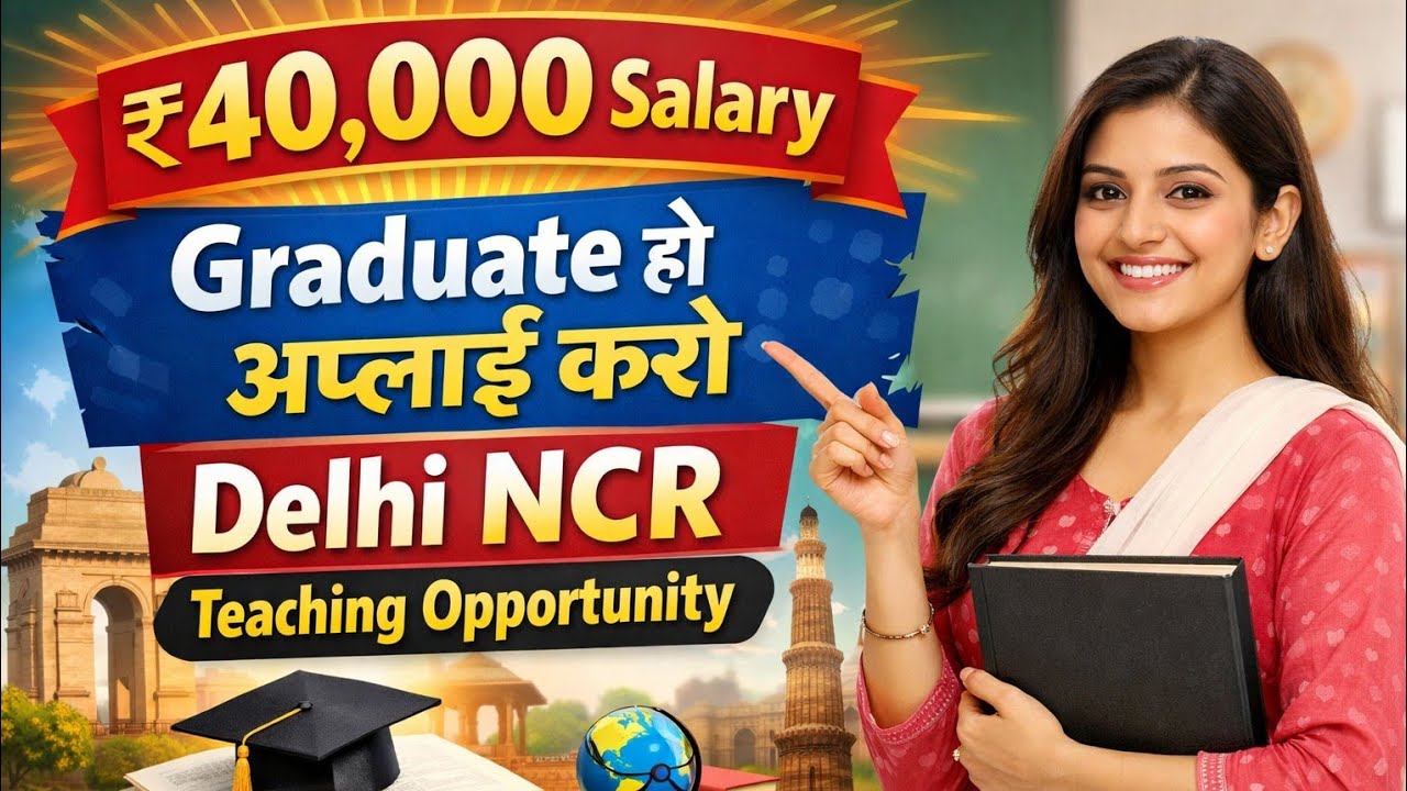 💰Delhi NCR School Vacancy | 55 Year Old  Teachers Eligible | 4+School Job Delhi⛹🏽
