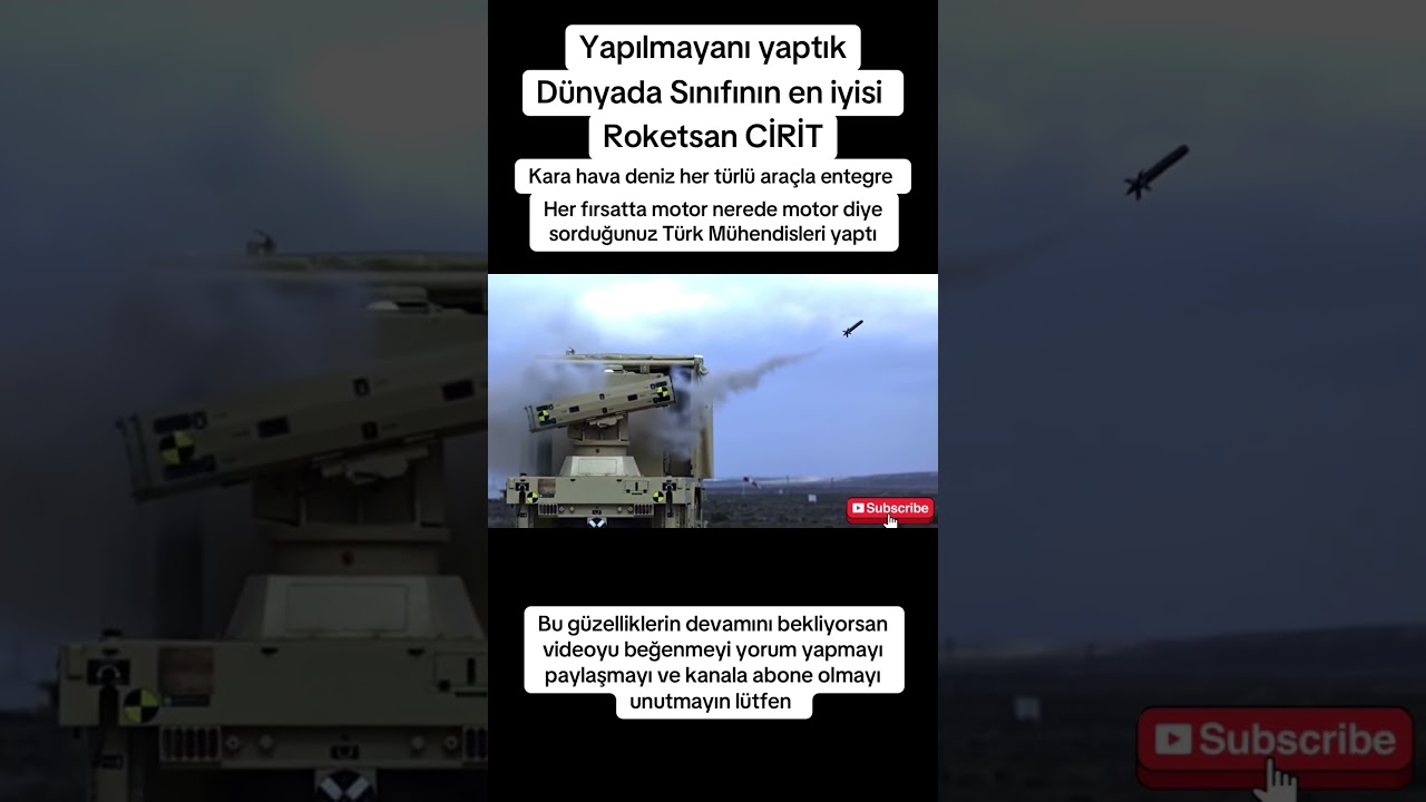 ROKETSAN CİRİT LASER-GUIDED MISSILE IN ACTION #shorts