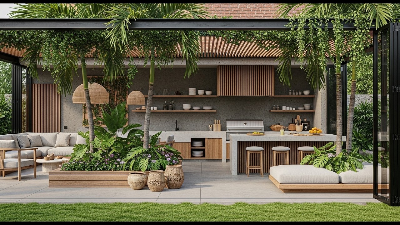 ✨ How Interior Design Transforms Outdoor Kitchens Into Nature-Connected Interiors 🌿