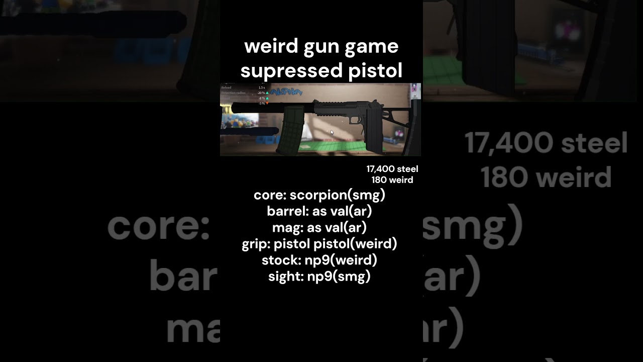 weird gun game pistol MK II C  #roblox #gaming #weirdgungame