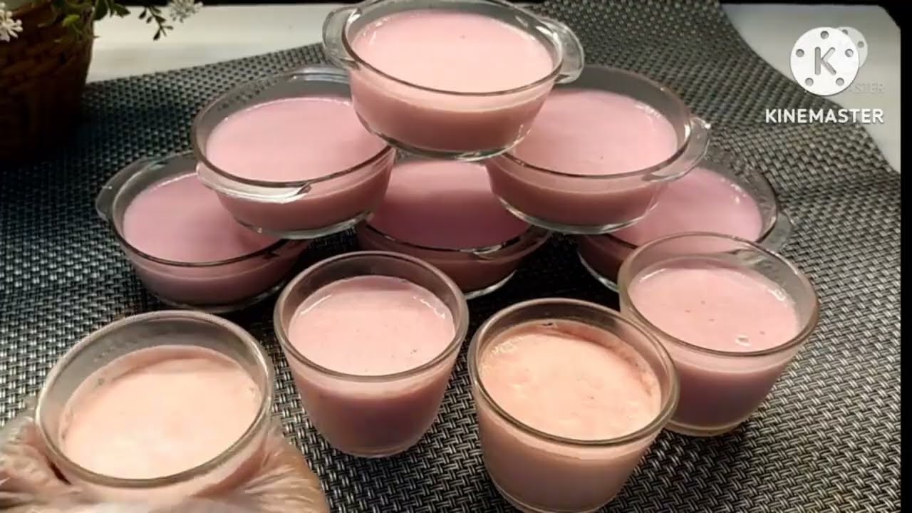 زبادى بيتى بالفراولة لزووووم السحور بجوده الجاهز بدون ماكينه / سجلية لرمضان مش حتستغنى عنه #زبادي_بي