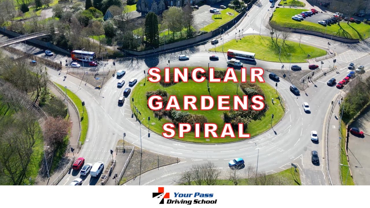 Spiral Roundabout 4k Drone Footage