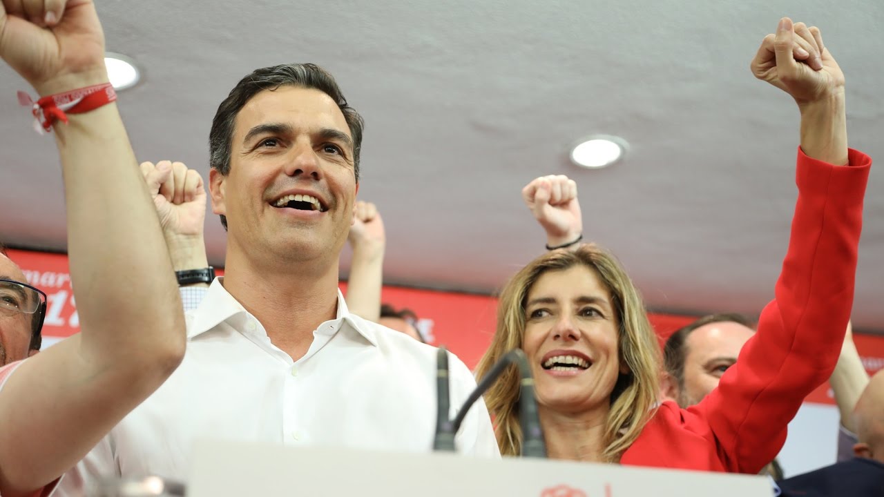 Intervención de Pedro Sánchez tras ganar las primarias del PSOE