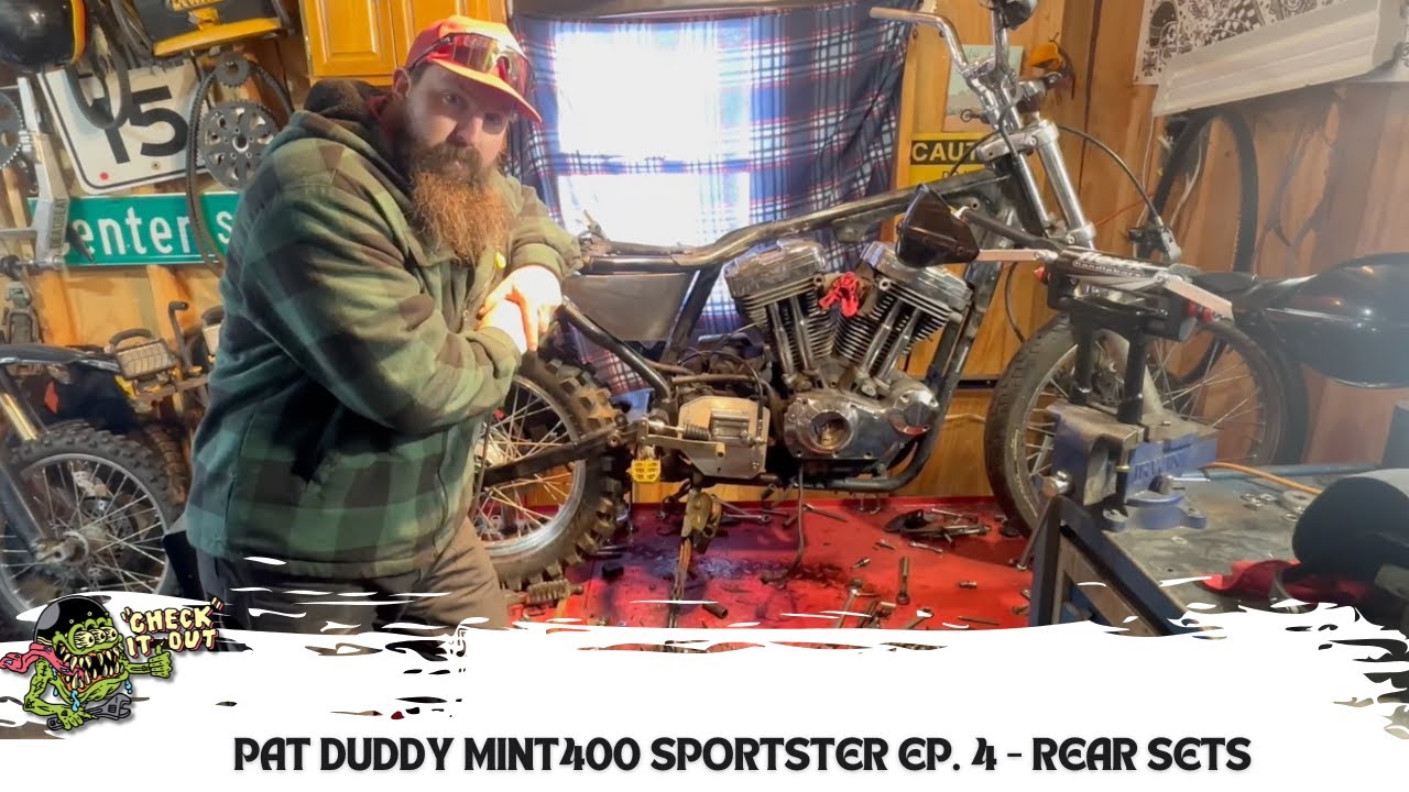 Pat Duddy Mint 400 Sportster Build Episode 4 - Rear Sets