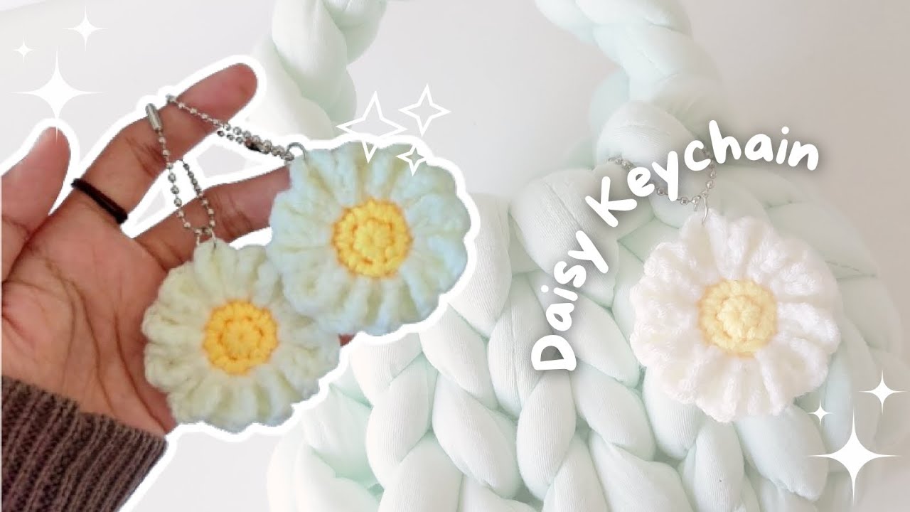 Daisy Keychain Crochet | Kyomicraft