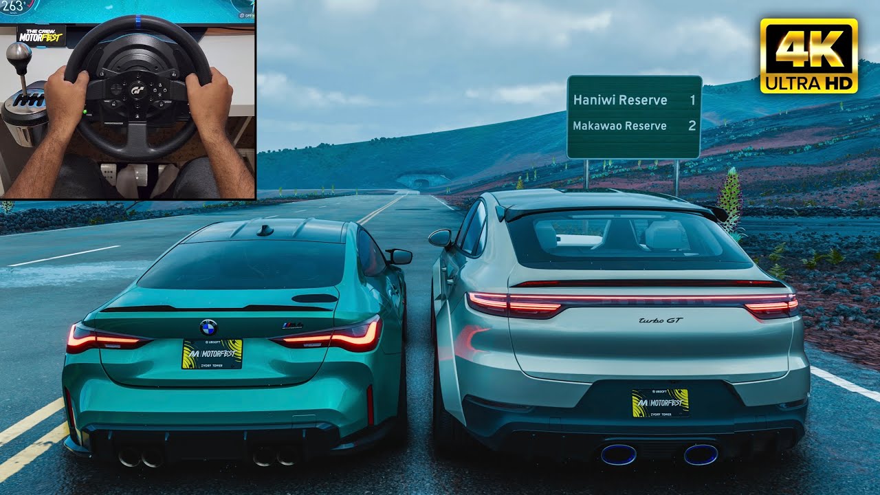 BMW M4 Competition & Porsche Cayenne Turbo | The Crew Motorfest | Thrustmaster T300RS gameplay