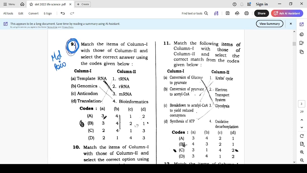 NE-SLET- 2022 LIFE SCIENCE PAPER -II,PART -1 / Solved #slet2026 #lifescience🔥🔥🔥😎😎😎