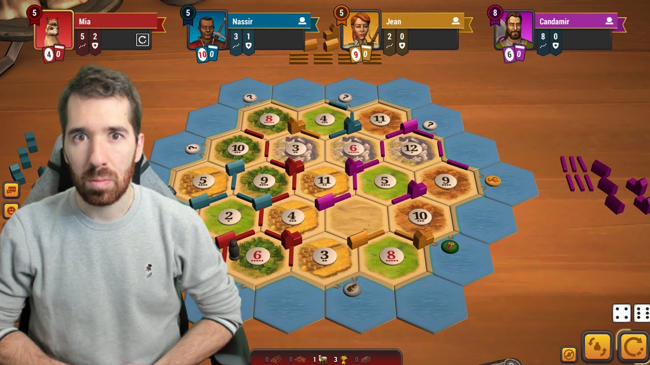 EXPERIMENTEI JOGAR CATAN ONLINE E GANHEI!