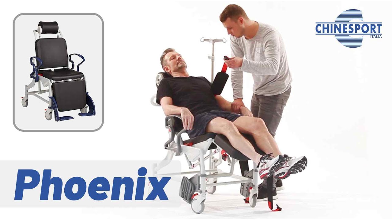 Sedia Phoenix da doccia per trasferimento e igiene - Uso quotidiano per anziani e disabili