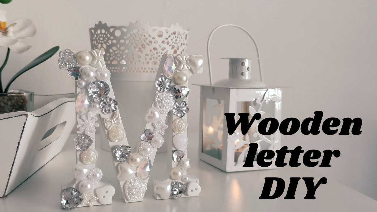 How to decorate white wooden letter/create diy /white and silver DIY decoration/gift idea for a girl