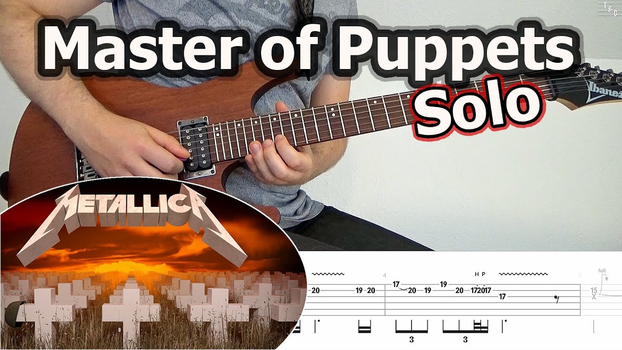 Metallica - Master Of Puppets Guitar Solo Tutorial | Slowed Down | Tabs