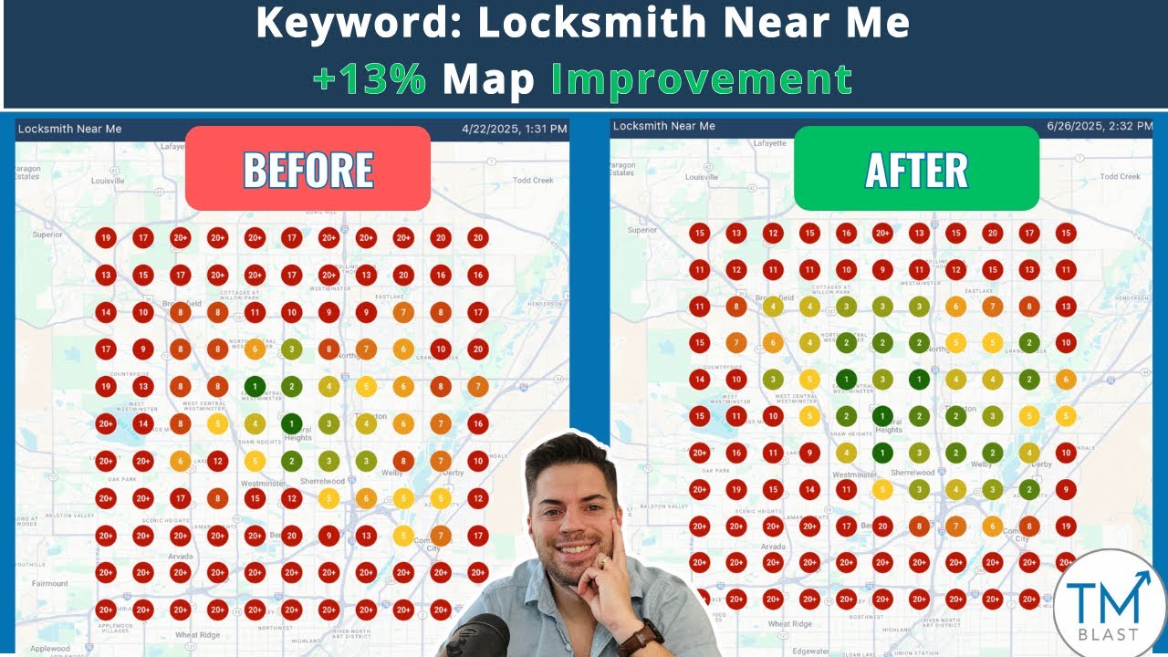 +13% Page 1 Map Improvement for Locksmith Near Me